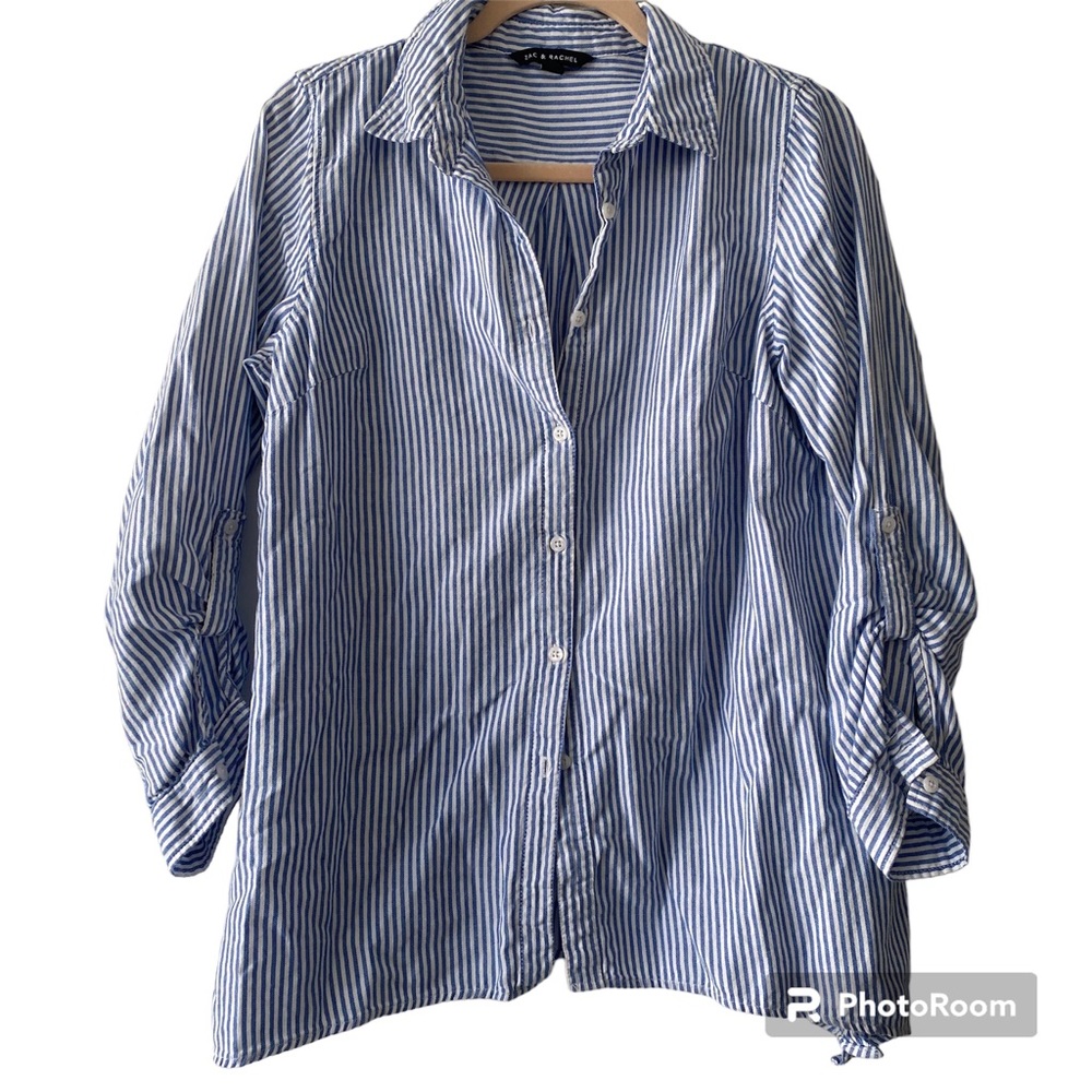Button down shirts with asymmetrical slit sides